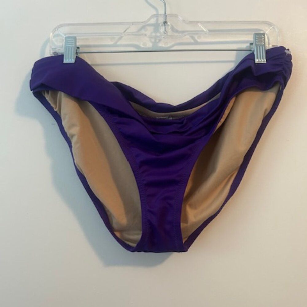 J. Crew Purple bikini bottoms swim wear, size XL